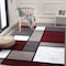 World Rug Gallery Contemporary Modern Boxes Design Soft Area Rug 7'10'' x 10'2'' Red 106RED8X10 - alternate 2
